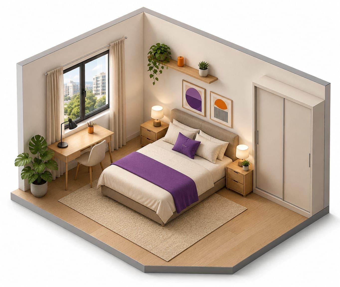 Habitación privada en apartamento compartido en Granada